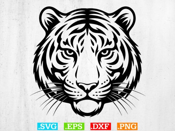 Download Tiger Svg, Tiger Head SVG, Digital FIles - Digital files Collection