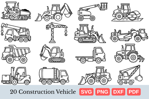 Download Construction Vehicle SVG Bundle - Premium Bundle