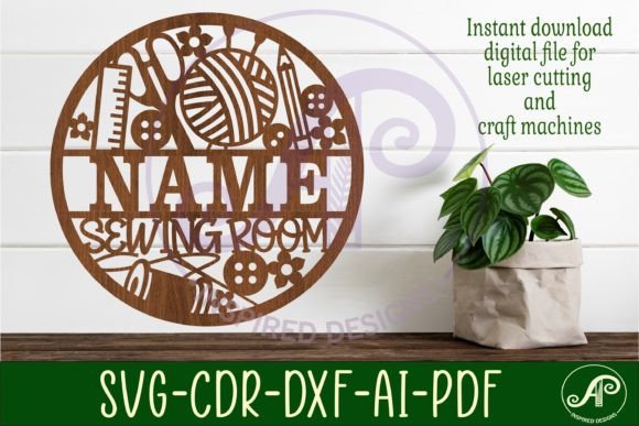 Download Sewing Room Name Sign Svg Laser Cut - Sewing room Collection